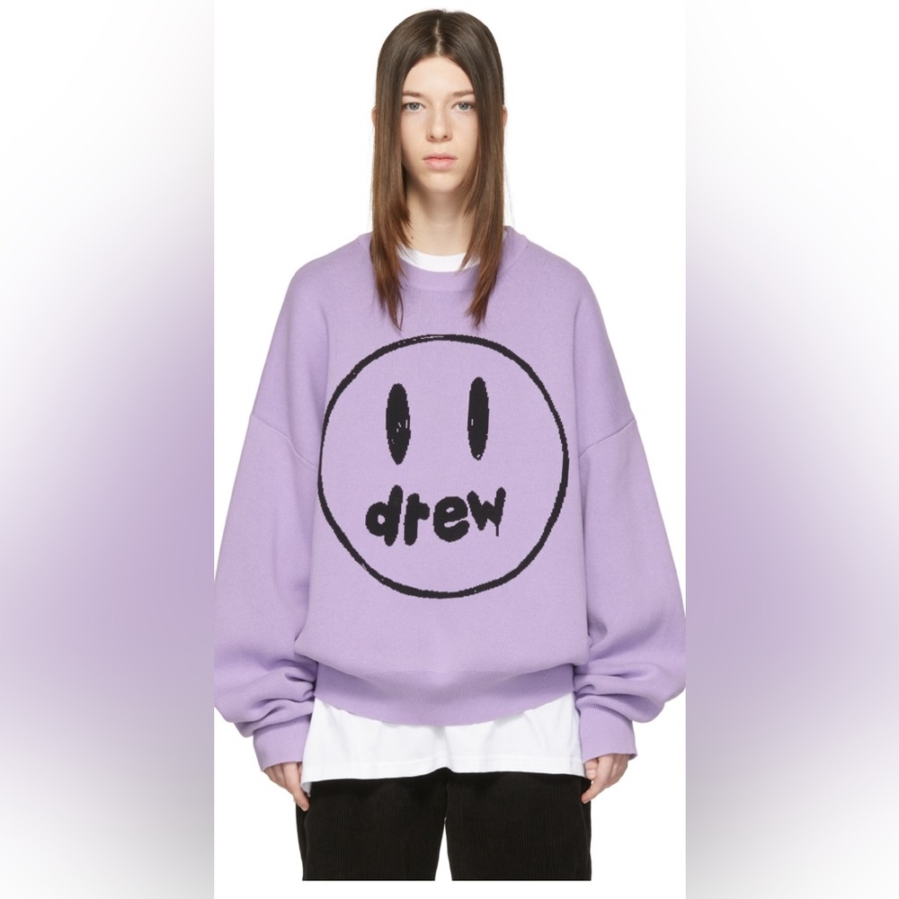 Authentic NWT Drew House purple painted mascot sweater xxs $365